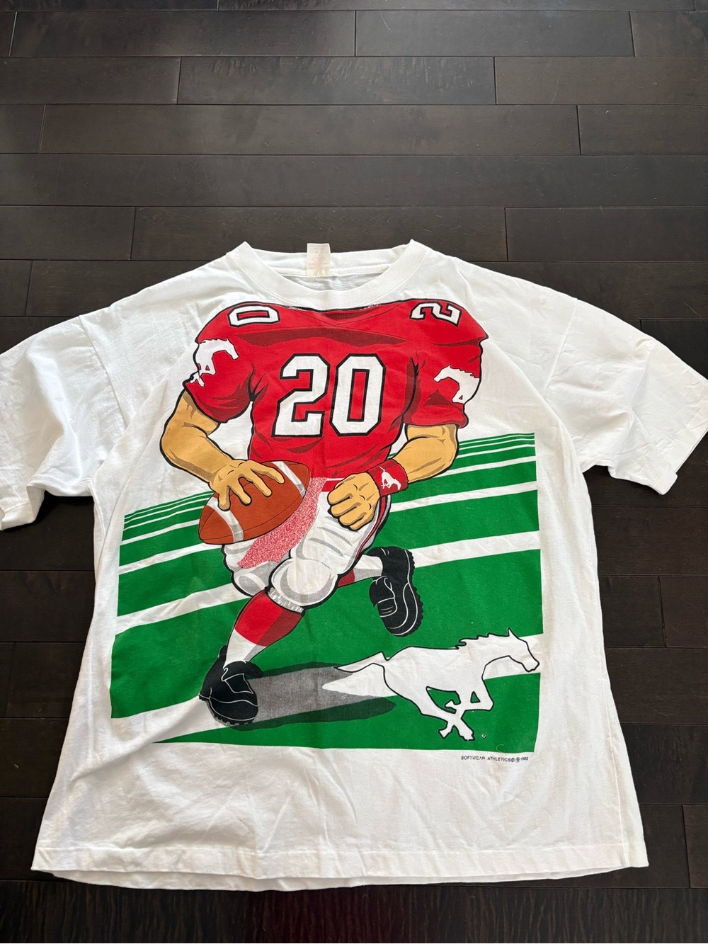 Vintage 90s AOP style softwear athletics Calgary stampeders shirt
